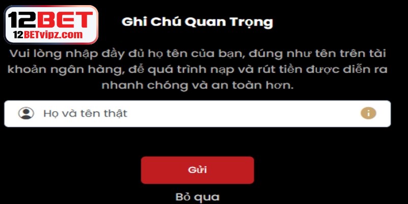 Đăng Ký 12BET - Cập Nhật Quy Trình Truy Cập Mới Nhất 7 Để quá trình nạp tiền 12BET diễn ra suôn sẻ bạn cần nắm rõ những điều kiện