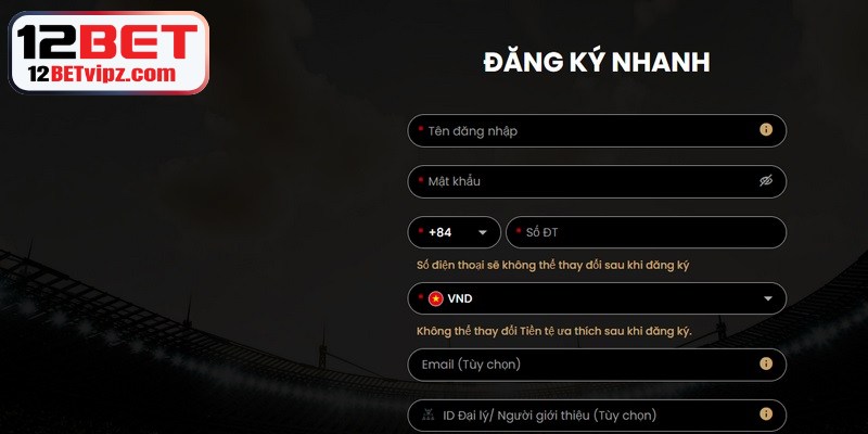 Câu Hỏi Thường Gặp 12BET - Giải Đáp Chi Tiết, Đầy Đủ Nhất 2 Việc đăng ký tài khoản tại nền tảng diễn ra rất đơn giản và dễ hiểu
