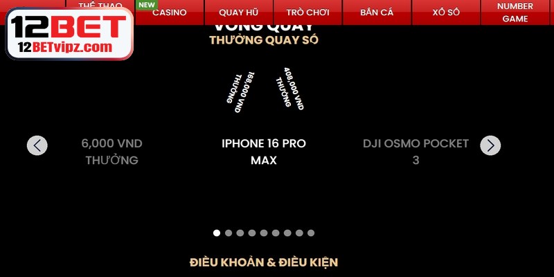 Đăng Ký 12BET - Cập Nhật Quy Trình Truy Cập Mới Nhất 8 Các sự kiện quà tặng và vòng quay may mắn mang đến trải nghiệm giải trí thú vị